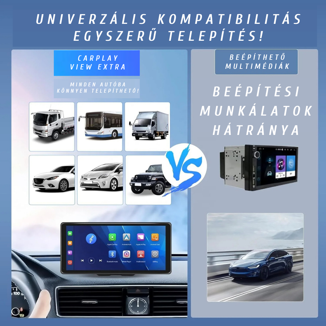 Carplay View Extra - Lásd az utad Nagy Vonalakban!