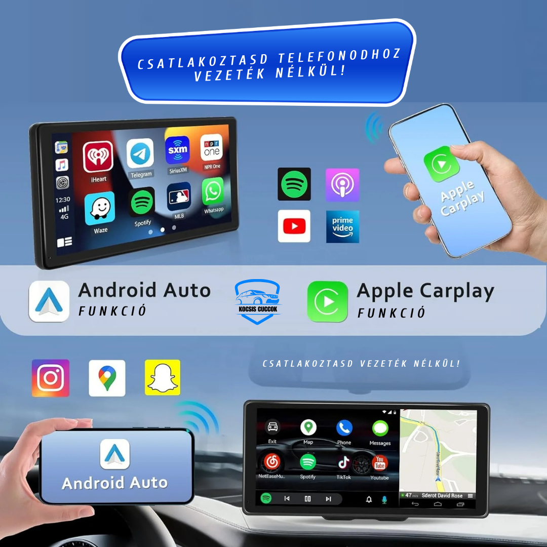 Carplay View Extra - Lásd az utad Nagy Vonalakban!