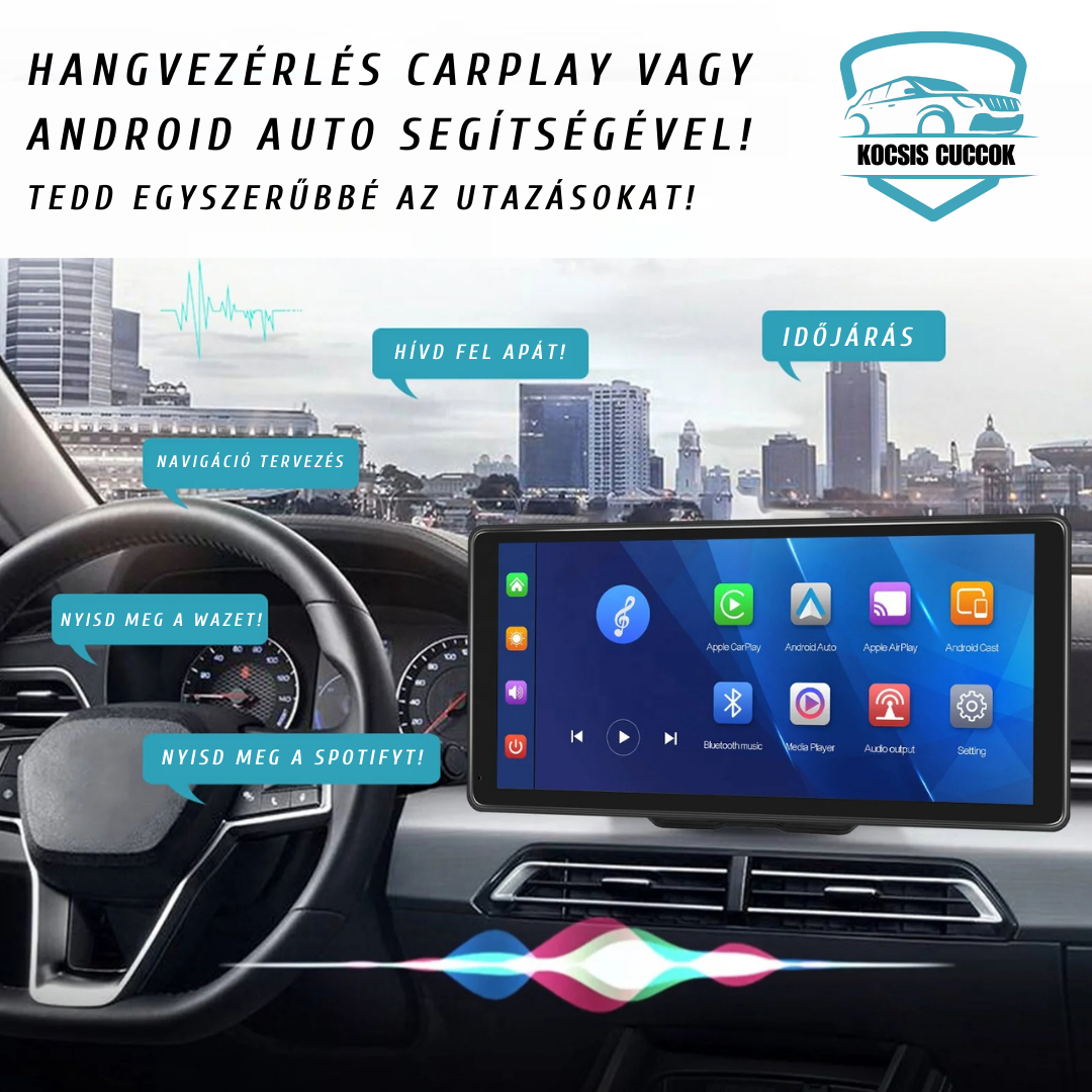 Carplay View Extra - Lásd az utad Nagy Vonalakban!
