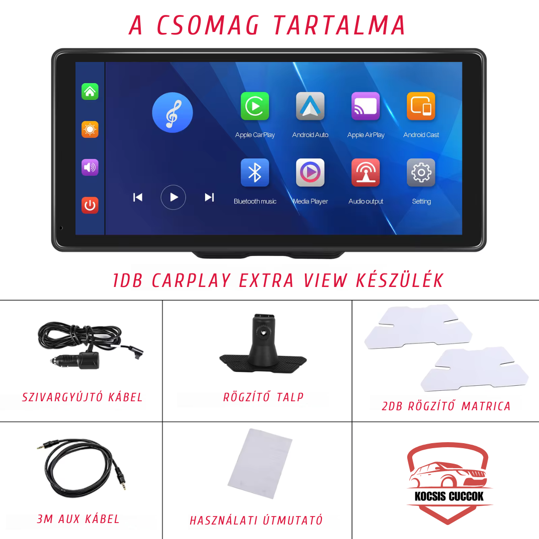 Carplay View Extra - Lásd az utad Nagy Vonalakban!