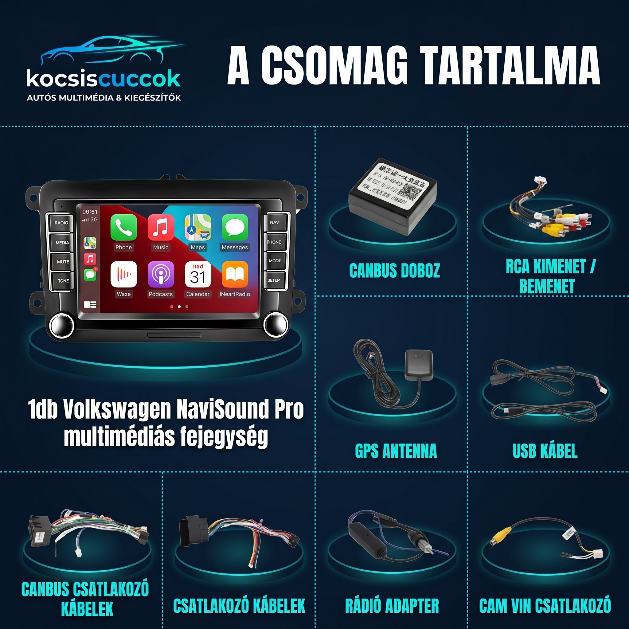 Volkswagen NaviSound Pro - 2GB RAM / 64GB ROM