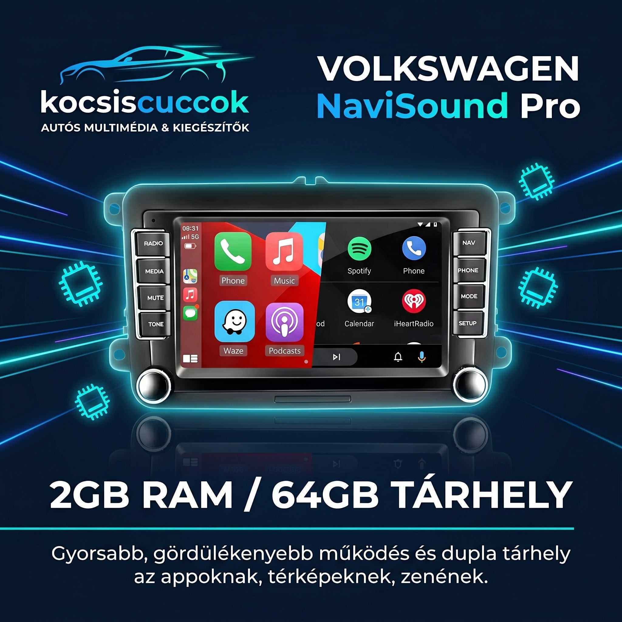 Volkswagen NaviSound Pro - 2GB RAM / 64GB ROM