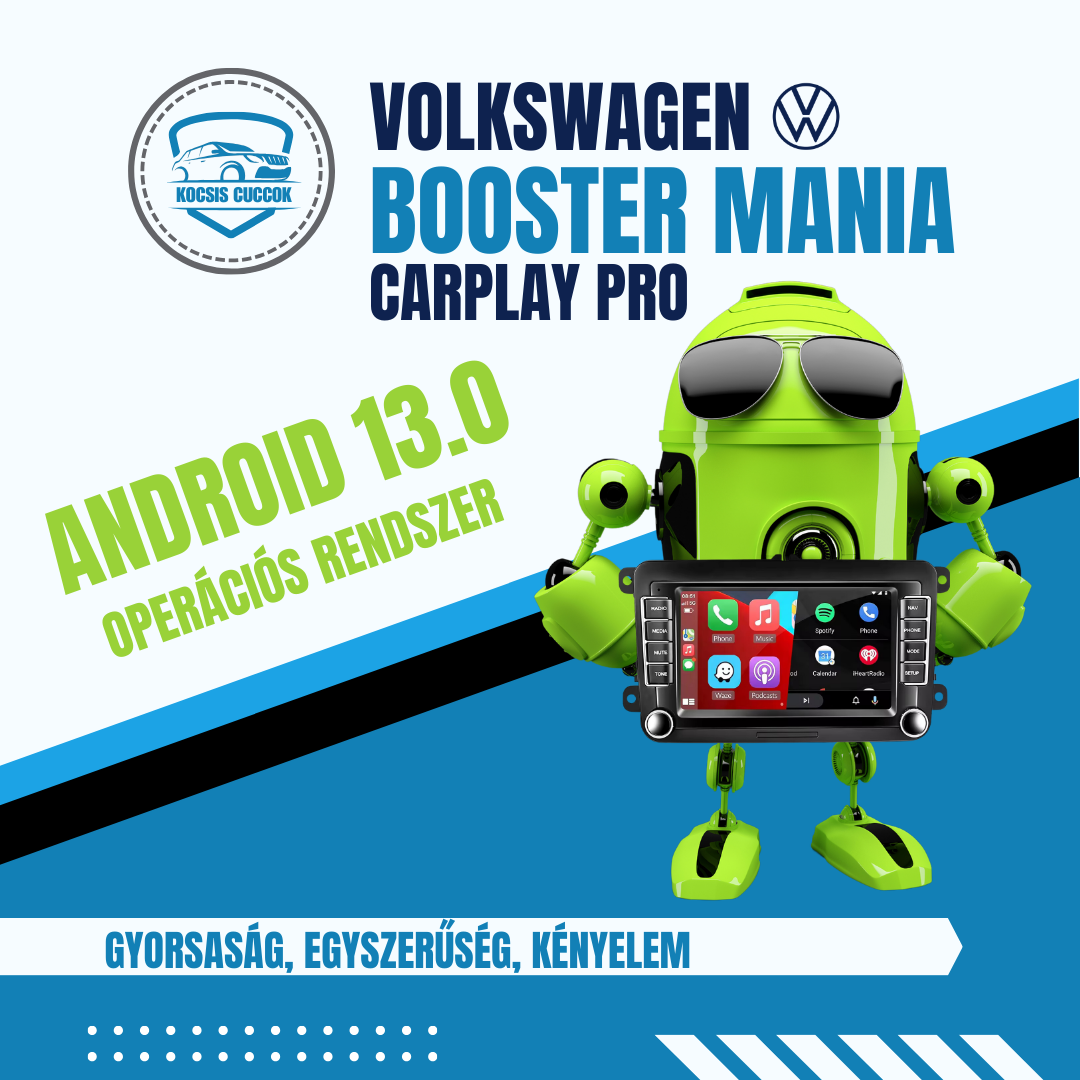 Volkswagen Booster Mania Carplay Pro - A Volkswagenek új generációs multimédiája!