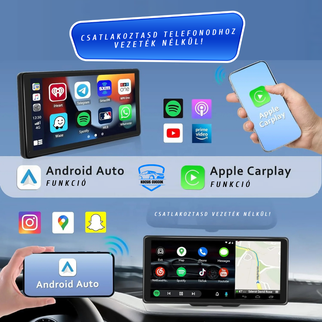 Carplay View Extra -  Lásd az utad Nagy Vonalakban!