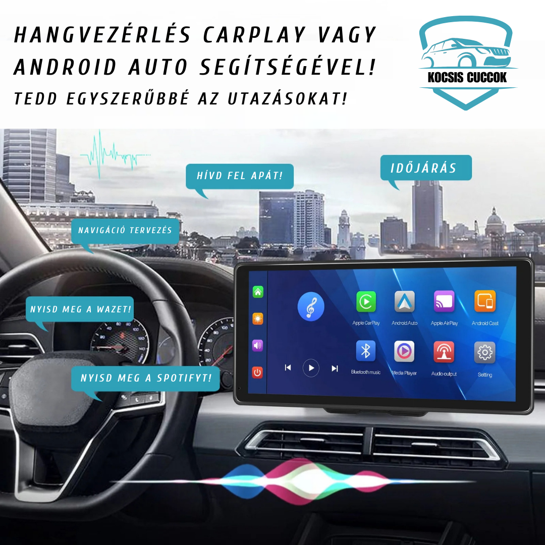 Carplay View Extra -  Lásd az utad Nagy Vonalakban!