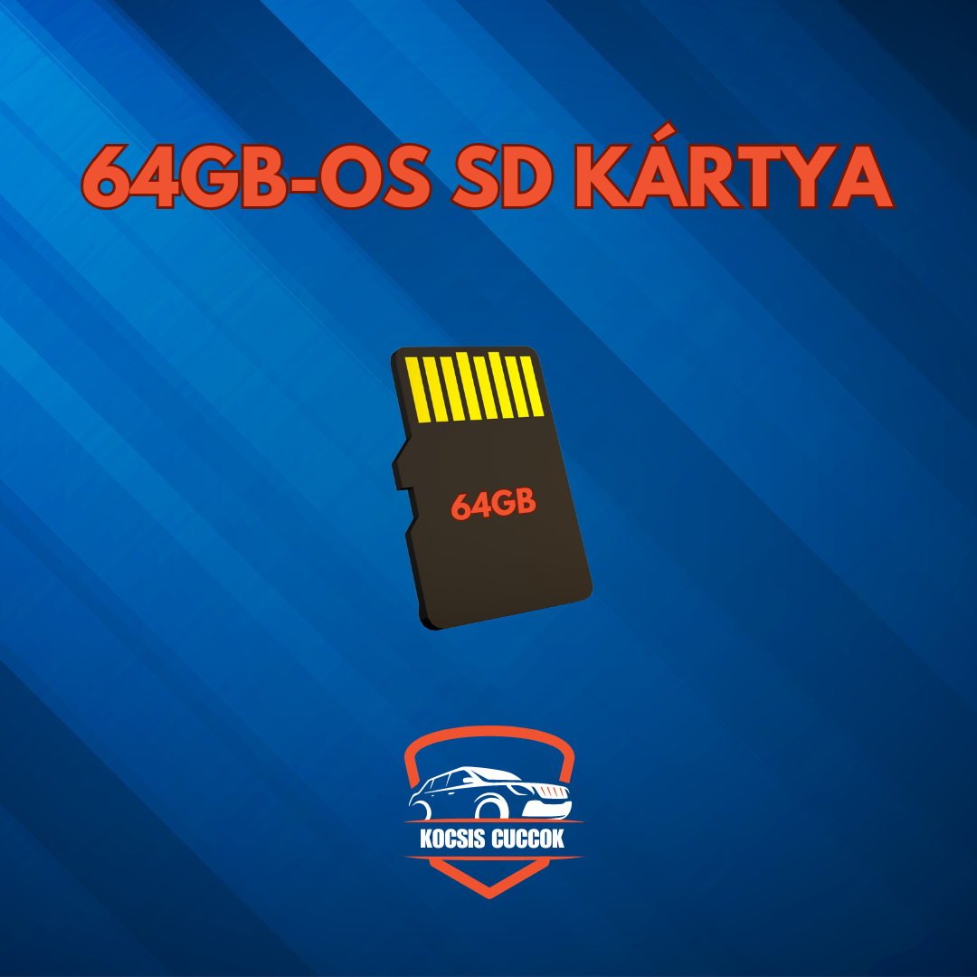 Kocsiscuccok 64GB-os SD Kártya